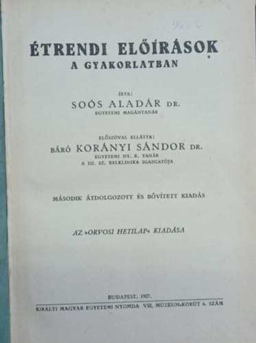 Sos Aladr Dr. - trendi elrsok a gyakorlatban