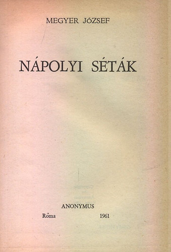 Megyer Jzsef - Npolyi stk