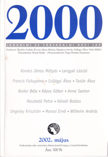 2000 Irodalmi és Társadalmi Havi Lap - 2002. Május