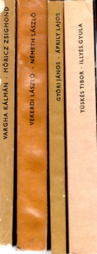 Vargha K�lm�n, Vekerdi L�szl�, Gy�ri J�nos T�sk�s Tibor - 4. db k�nyv Arcok �s vallom�sok  sorozat:  1. �prily Lajos, 2. N�meth L�szl�, 3. M�ricz Zsigmond, 4.Illy�s Gyula