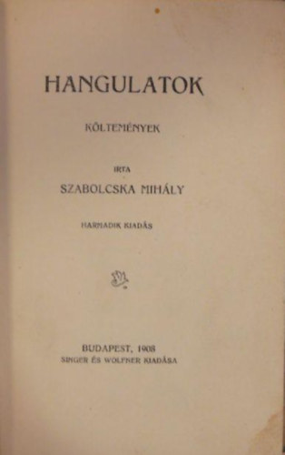 Szabolcska Mihly - Hangulatok