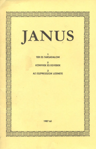 Hornyi zsb - Janus a regionalitsrl 1987 tl II./1-3.