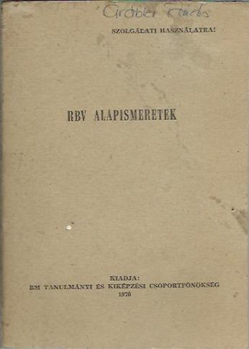 Vincze  J�nos - RBV alapismeretek