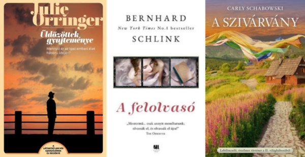 Julie Orringer, Carly Schabowski Bernhard Schlink - 3 db regny a nci idkrl: A felolvas + ldzttek gyjtemnye + A szivrvny