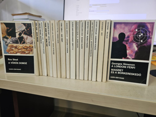 Agatha Christie, Raymond Chandler, Patricia Highsmith, Lem Stanislaw, Viktor Fink, Georges Simenon, Rex Stout, Brett Simon, Rouland-Olivier, Ed Mazzaro, Gregory McDonald, Joyce Porter, An P. D. James - 20db Európa krimi, KÖNYVMENTŐ AJÁNLAT: Szörnyűségek szép szigete+ Rejtély az antillákon+ Nyílt kártyákkal+ Halál a Níluson+ A gyöngy bajjal jár+ Kétarcú január+ Kiberiáda+ Idegenlégió+ A londoni férfi/ Maigret és a borkereske