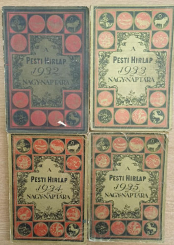 L�gr�dy Testv�rek - 4 db A Pesti H�rlap nagy napt�ra �vk�nyv: 1932, 1933, 1934, 1935.