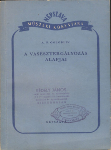 A. N. Ogloblin - A vaseszterg�lyoz�s alapjai