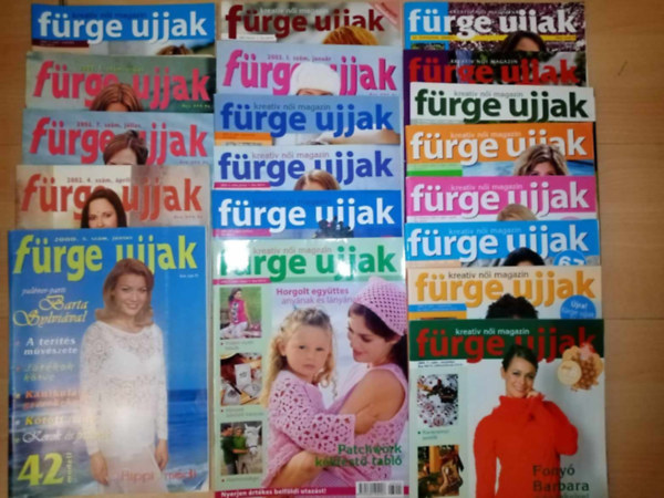 Frge Ujjak - (19 db) Frge Ujjak kreatv ni magazincsomag a 2000-es vekbl: Hippi mdi / Divat a sznpadon / Divat nemcsak nknek / Horgoliskola / Dsan ssztett kttt ni pulverek / dekoratv pulverek / rihmzs / A klasszikustl a