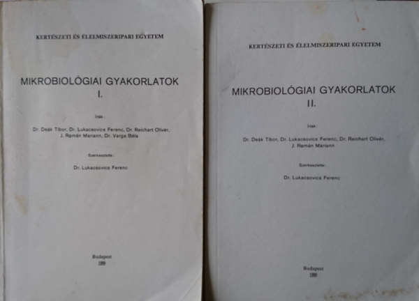 Dr. Lukacsovics Ferenc  (szerk.) - Mikrobiol�giai gyakorlatok I-II.