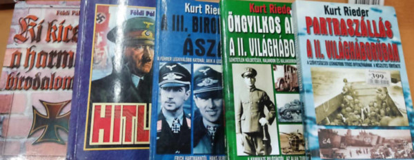Fldi Pl Kurt Rieder  (Gczi Zoltn) - 5 db II. Vilghbor: A III. birodalom szai; Hitler; Ki kicsoda a harmadik birodalomban?; ngyilkos akcik a II. Vilghborban; Partraszlls a II. Vilghborban