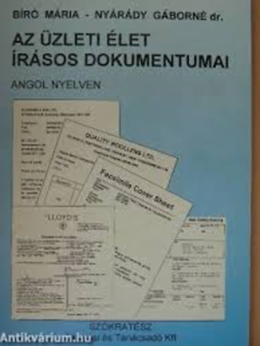 Br Mria; Nyrdi Gborn - Az zleti let rsos dokumentumai angol nyelven