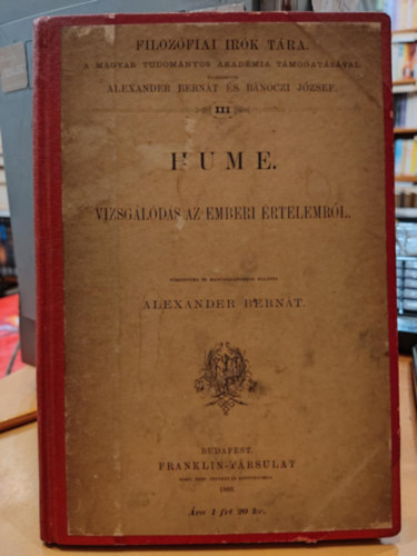 Alexander Bernt - Hume (Vizsglds az emberi rtelemrl) (Filozfiai rk Tra)
