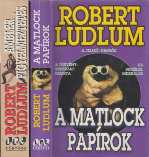 Robert Ludlum - 2db krimi - A matlock paprok + Ambler figyelmeztets