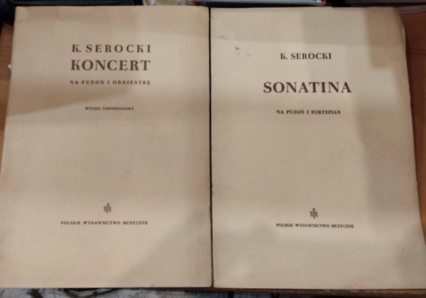 K.  Serocki (Kazimierz) - 2 db Serocki: Sonatina na puzon i fortepian (PWM1847) + Koncert na puzon i orkiestre (wyciag fortepianowy)(PWM2029)