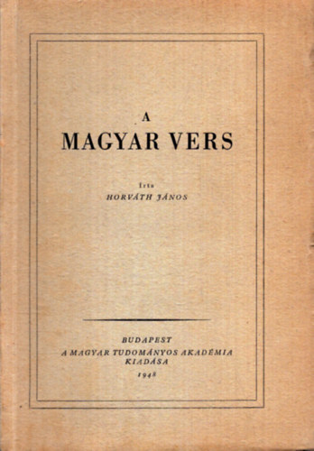 Horv�th J�nos - A magyar vers