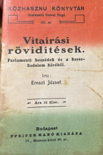 Ernst Jzsef - Vitarsi rvidtsek