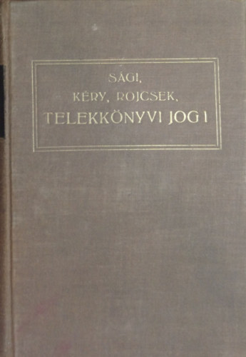 Sgi Jnos - Telekknyvi jog I. - Telekknyvi mintatr