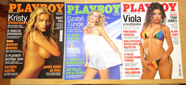 3 db Playboy szm csomagban - 2003/ janur, mrcius, mjus