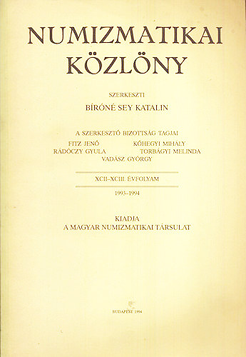 Brn Sey Katalin - Numizmatikai kzlny 1993-1994