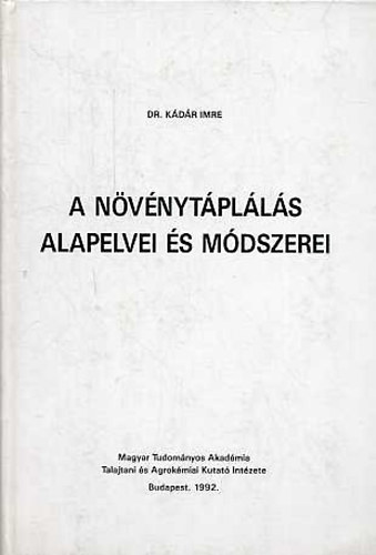 K�d�r Imre - A n�v�nyt�pl�l�s alapelvei �s m�dszerei