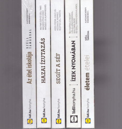 Több szerkesztő - 5 db Lidl szakácskönyv: Életem ételei - Segít a séf - Ízek nyomában - Hazai ízutazás - Az étel iskolája