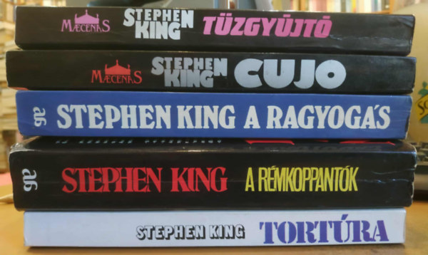 Stephen King - 5 db Stephen King knyvek: Cujo + Tzgyjt + Tortra + A rmkoppantk + A ragyogs