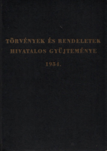 Trvnyek s rendeletek hivatalos gyjtemnye 1954