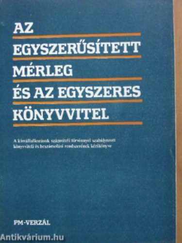 Dolesch Ferenc - Az egyszer�s�tett m�rleg �s az egyszeres k�nyvvitel