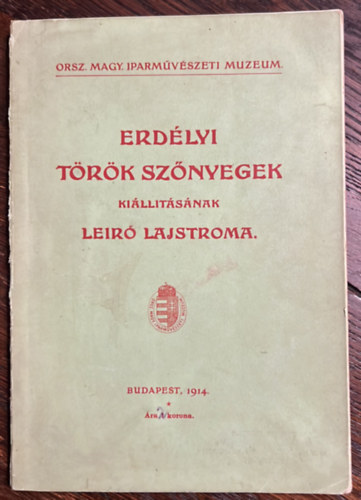 CSnyi Kroly - Erdlyi trk sznyegek killtsnak ler lajstroma