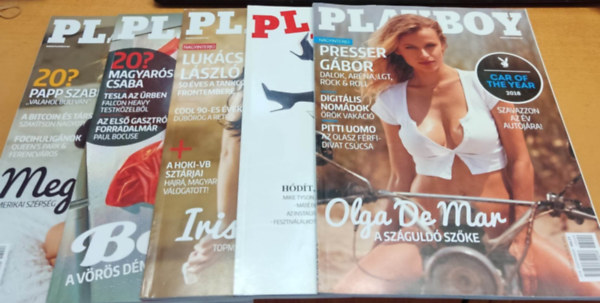Playboy Press - 5 db Playboy magazin (szrvnyszmok, sorszmok a termklapon, sajt fot)