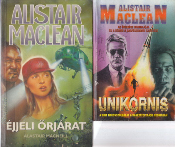 Alistair MacLean - 2 db Alistair Maclean krimi: jjeli rjrat + Unikornis