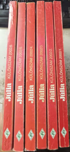 T�bb szerz� - 6 db J�lia k�l�nsz�m 2002. �vfolyam 1-6 k�tet (teljes)