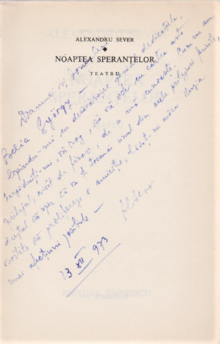 Alexandru Sever - Noaptea sperantelor (Dedik�lt)