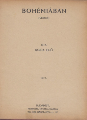 Barna Jenő - Bohémiában (versek)