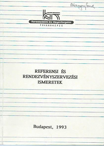 Zsobrk Ferencn - Referensi s rendezvnyszervezsi ismeretek