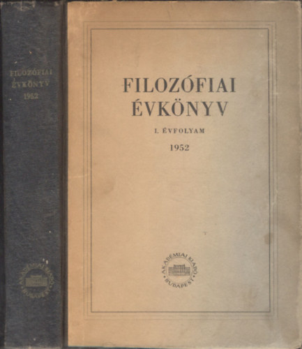 Filozfiai vknyv I. vfolyam 1952