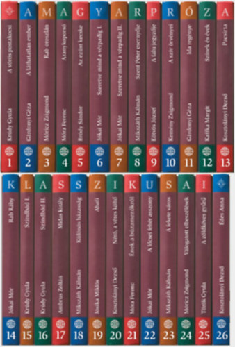 A Magyar Pr�za Klasszikusai 1-26. k�tet