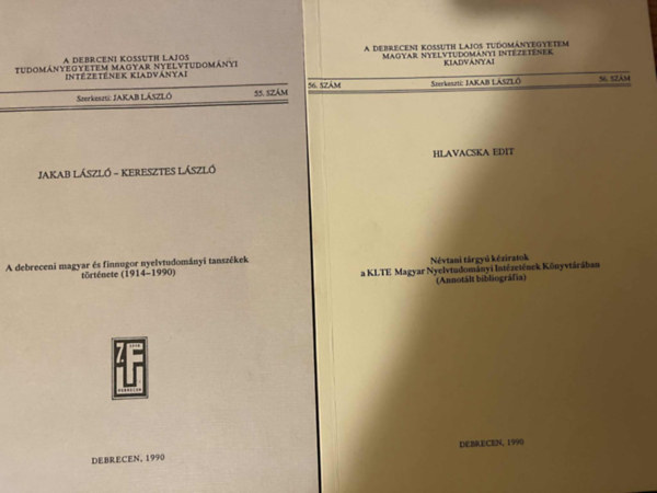 Keresztes László, Halacska Edit Jakab László szerk. - 2 db. nyelvtudományi kiadvány