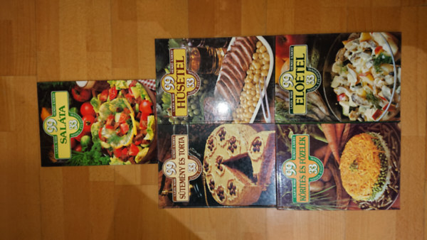 Hemz,Kroly -Lajos,Mari - 5 db Lajos Mari-Hemz Kroly szakcsknyv: 99 salta, 99 stemny s torta, 99 hstel,  kkrts s fzelk, 99 eltel