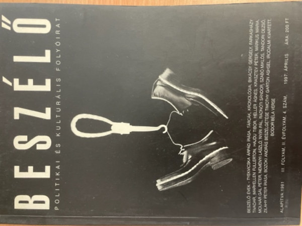 Beszl Politikai s Kulturlis Folyirat III.folyam, II.vfolyam 4.szm. 1997 prilis