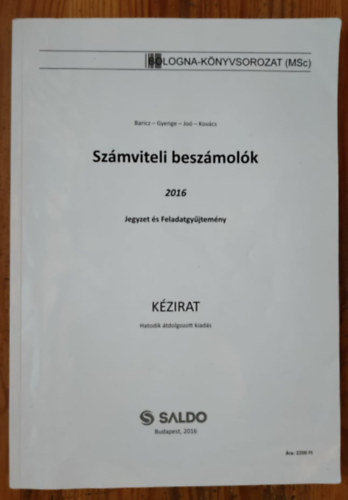 Dr. Baricz Rezs�-Dr. Gyenge Magdolna-Jo� �gnes- Dr. Kov�cs D�niel M�t� - Sz�mviteli besz�mol�k 2016 Jegyzet �s Feladatgy�jtem�ny -K�zirat