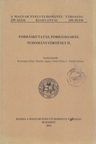 Korompay-Stemler-Terbe-C. Vladr - Forrskutats, forrskiads, tudomnytrtnet II.