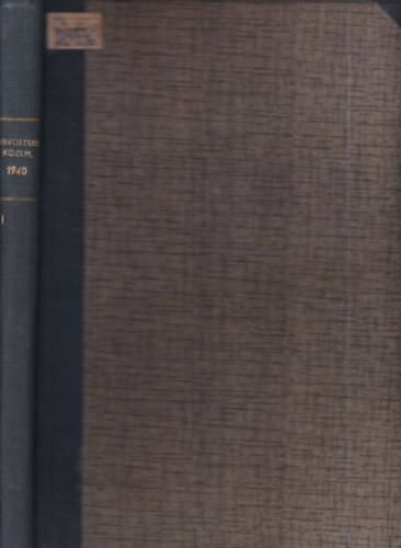 V�mossy Zolt�n - Orvostudom�nyi K�zlem�nyek 1940 Els� �vfolyam