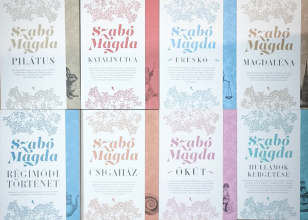 Szabó Magda - 8db Szabó Magda mű a Jaffa kiadó gondozásában - Régimódi történet, Pilátus, Katalin utca, Freskó, Magdaléna, Hullámok kergetése, Ókút, Csigaház