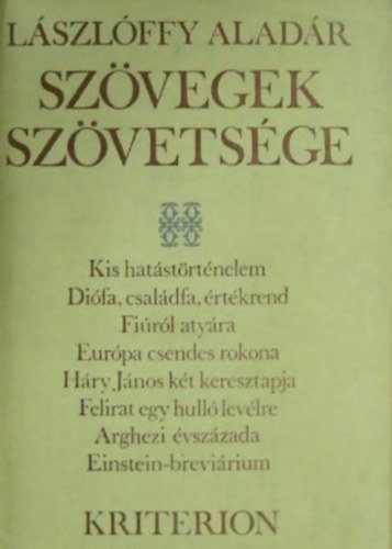 Lszlffy Aladr - Szvegek szvetsge