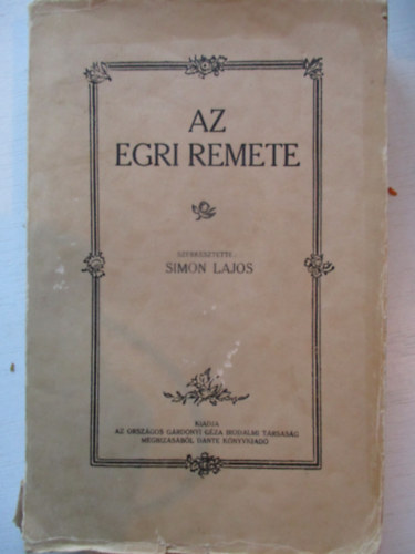 Simon Lajos  (szerk.) - Az egri remete