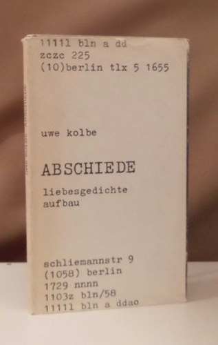 Uwe Kolbe - Abschiede und andere Liebesgedichte
