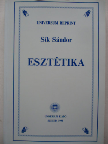 Sk Sndor - Eszttika (Universum Reprint)