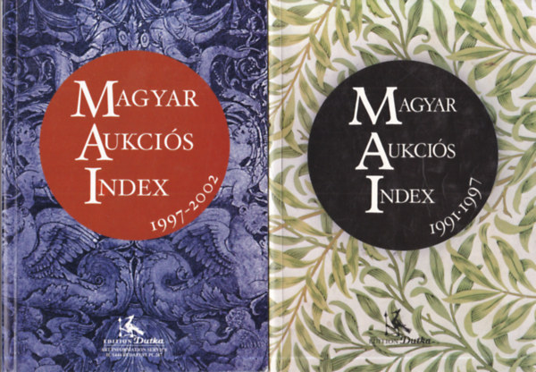 Dutka Sndor (szerk.) - 2 db. Magyar aukcis index (1991-1997 + 1997-2002)