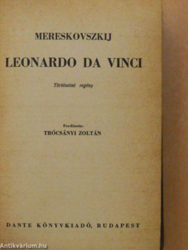Dmitrij Merezskovszkij - Leonardo da Vinci